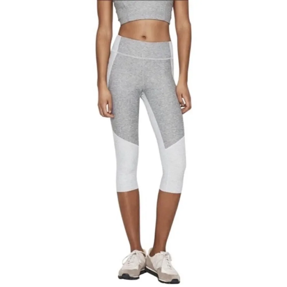 Outdoor Voices Gray Two-Tone Knee High Leggings Size XS in Gray